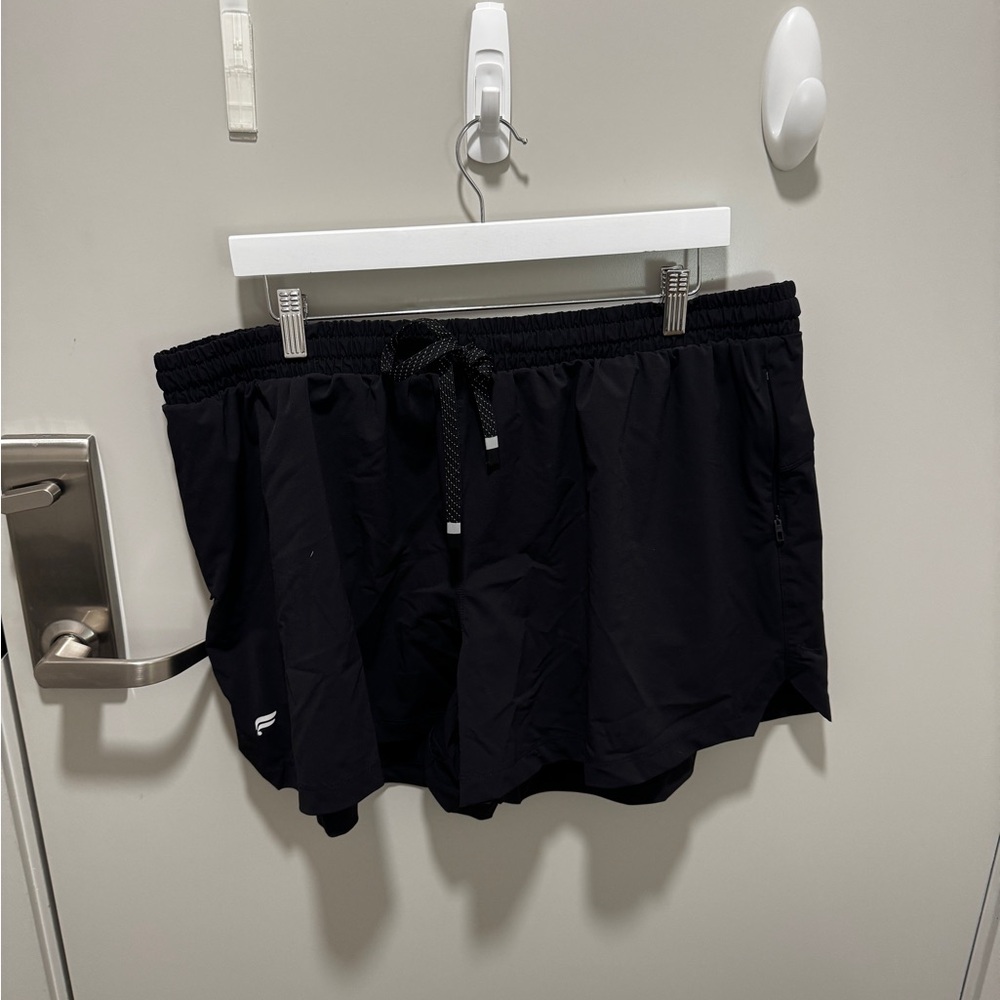 Fabletics Black Athletic Shorts with Elastic Waistband